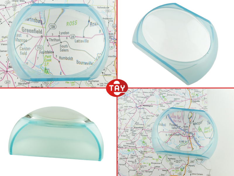 這款明亮的超輕型圓頂放大鏡具有重量輕且便攜的尺寸，可以隨心所欲帶著走。透明的邊框可以輕鬆地讓光線進入而不被阻擋。