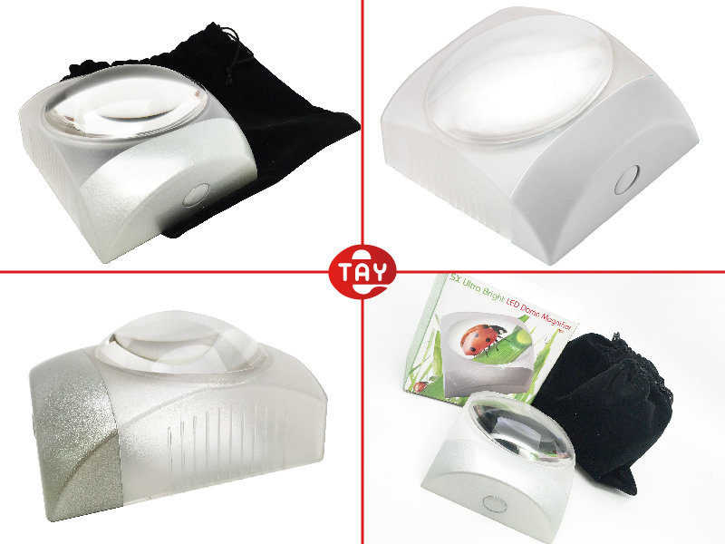 5倍高清半圓型LED照明放大鏡