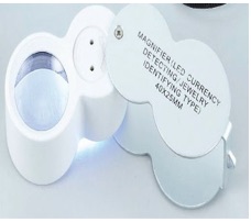 LED lighted portable jewelery folding Magnifier loupe
