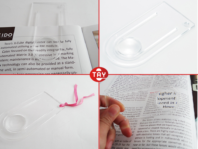 透明書籤壓克力放大鏡, 壓克力卡片放大鏡, 多用途壓克力放大鏡, 3倍壓克力放大鏡, 俞泰光學