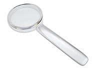 2-in-1 Acrylic Handheld Magnifier 3x enlarge Round Main Lens with Bar Magnifier Handle-630
