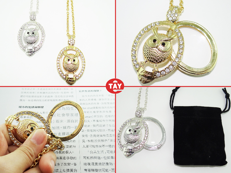 4倍滑蓋式設計貓頭鷹放大鏡項鍊 銀髮族禮物首選 - 俞泰光學 滑蓋式設計放大鏡項鍊, 貓頭鷹造型放大鏡項鍊, 4倍放大貓頭鷹項鍊放大鏡, 日本熱銷貓頭鷹造型放大鏡, 俞泰光學