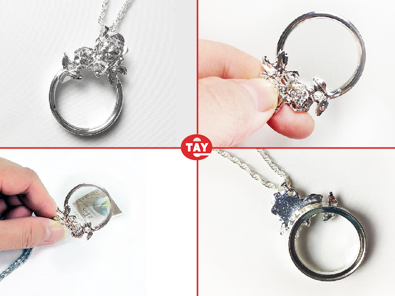 低調奢華玫瑰放大鏡項鍊 熟年生活美學大人好物 - 俞泰光學 4倍炫銀玫瑰造型項鍊放大鏡, 奢華玫瑰造型放大鏡項鍊, 長輩送禮推薦, 銀髮族禮物首選, 俞泰光學