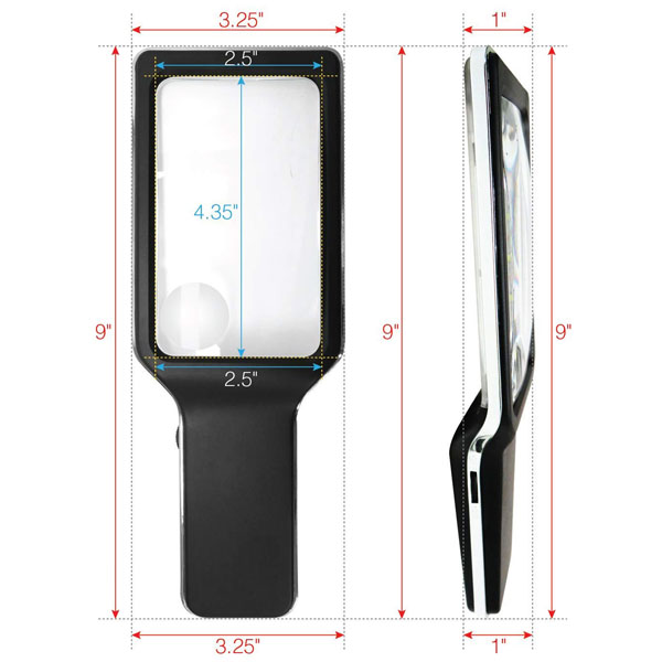size of Led Magnifier