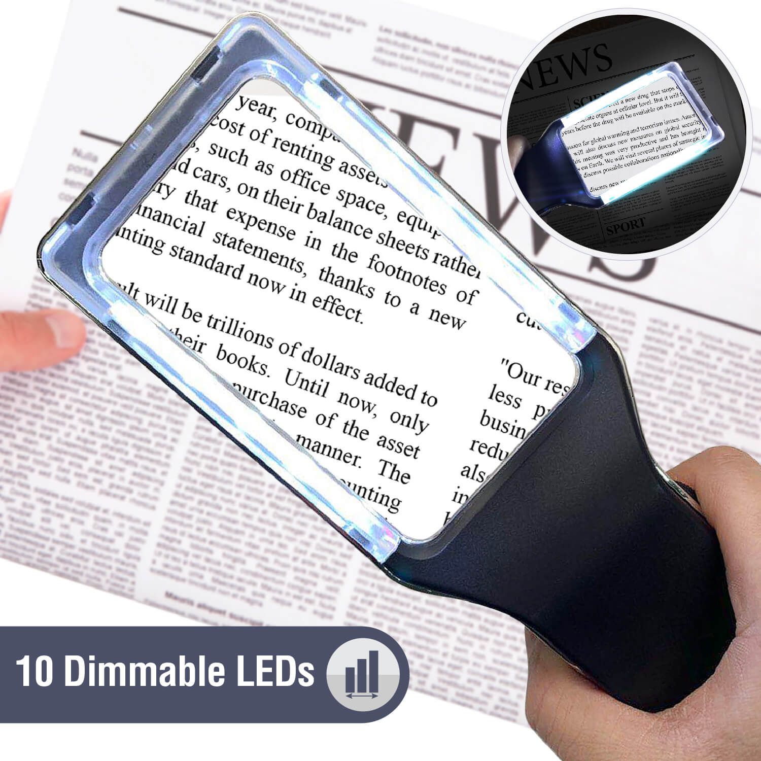4X  LED magnifying glass