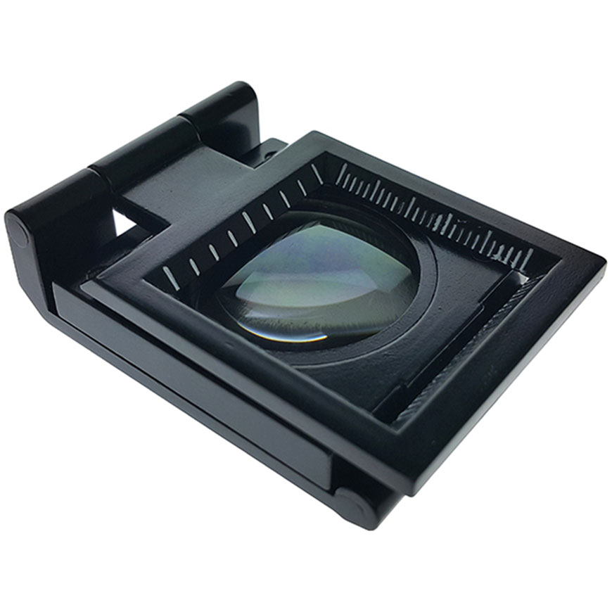 Metal Frame Foldable Linen Tester Loupe Magnifier