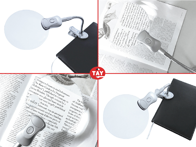 桌上型放大鏡, 夾式檯燈放大鏡, 放大鏡檯燈推薦, 雙倍率檯燈放大鏡, 俞泰光學