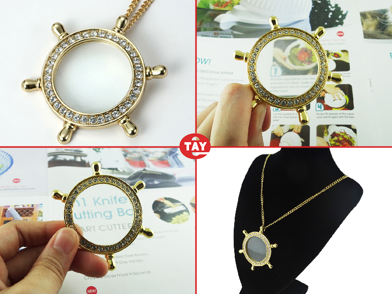 4倍水鑽項鍊放大鏡, 4倍水鑽放大鏡項鍊, 長輩送禮推薦, 銀髮族禮物首選, 俞泰光學